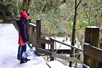 Snow covers several mountains in Taiwan