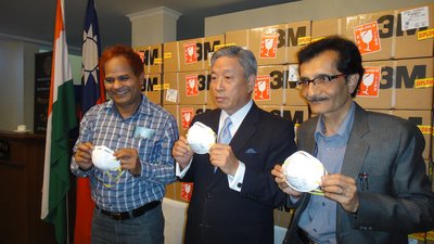 Taiwan donates face masks to help stop spread of H1N1 in India