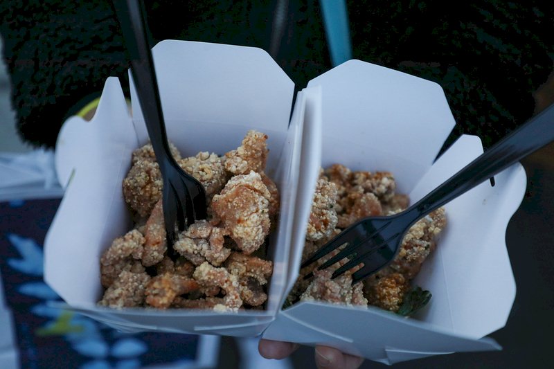 Popcorn chicken, coolest street and drones