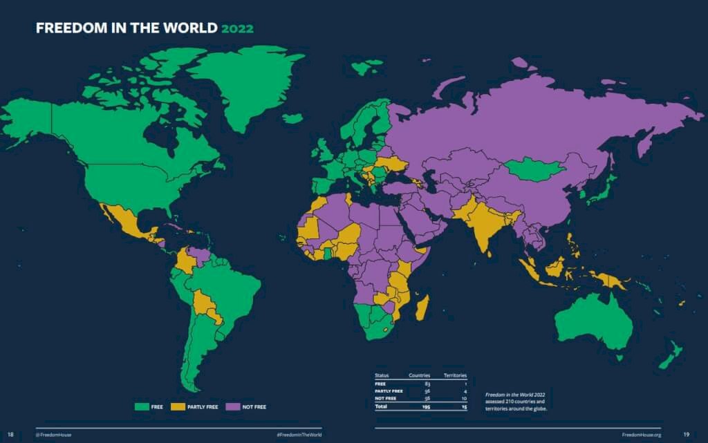 Global freedom rankings: Taiwan 2nd in Asia, 17th in the world