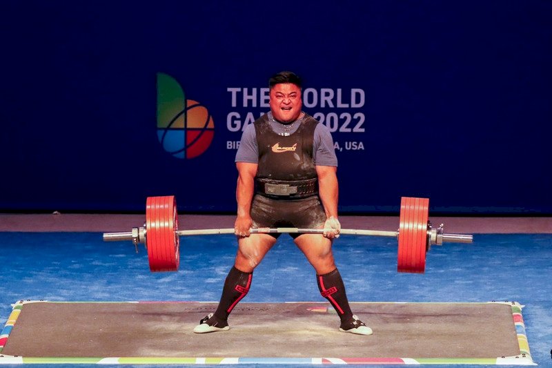 Taiwanese powerlifter Yang Sen wins silver at the 2022 World Games