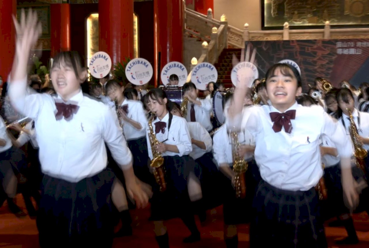 VIDEO: Japanese marching band prepares for Taiwan’s National Day