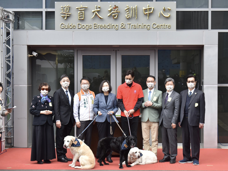 President brings her three retired guide dogs to opening of guide dog school
