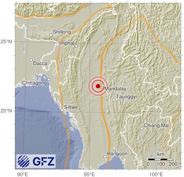 Myanmar hit with 7.7 magnitude earthquake